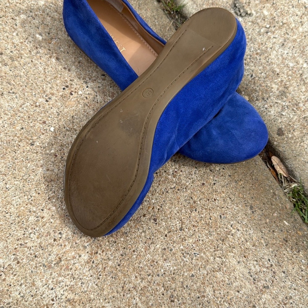Nine West Royal Blue Suede Flats